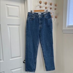 Selected Femme - Straight Fit High Waist Denim Jeans - Blue - 32x32